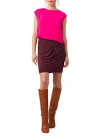 5th Avenue Colorblocked Blouson Minidress