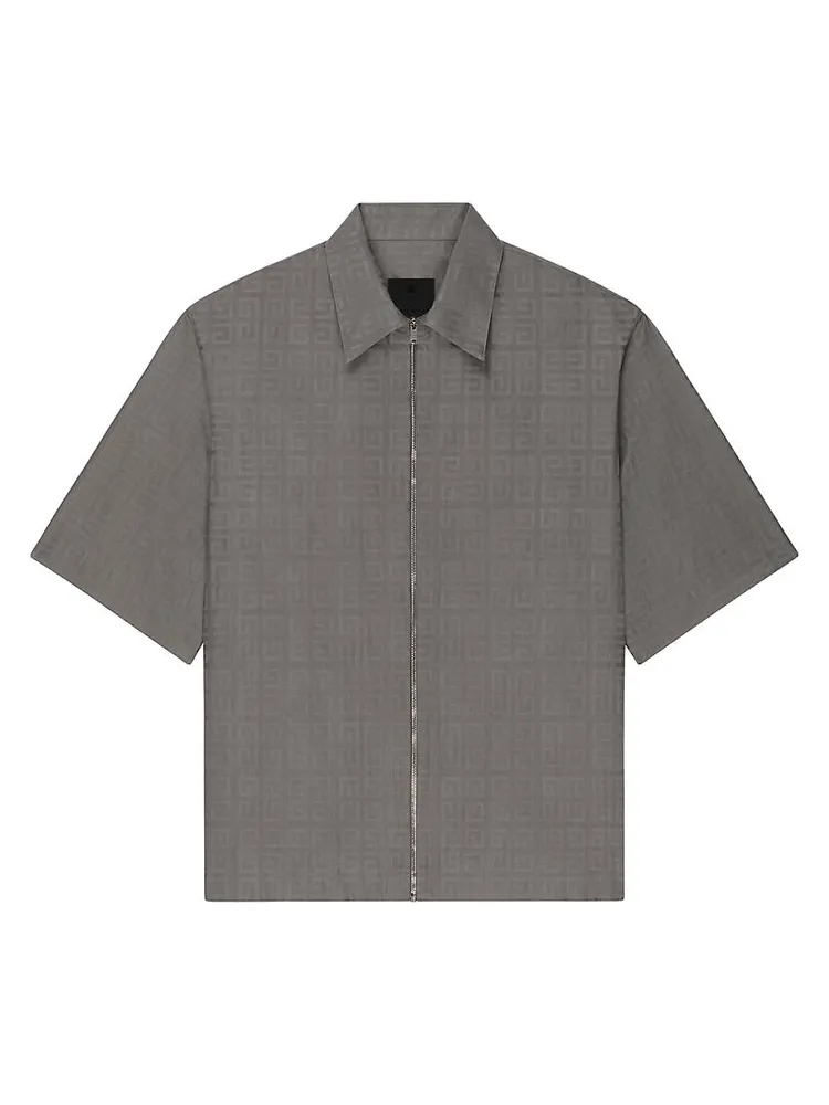 Boxy Fit Zipped Shirt 4G Jacquard