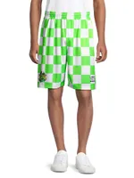 Checked Basketball Shorts