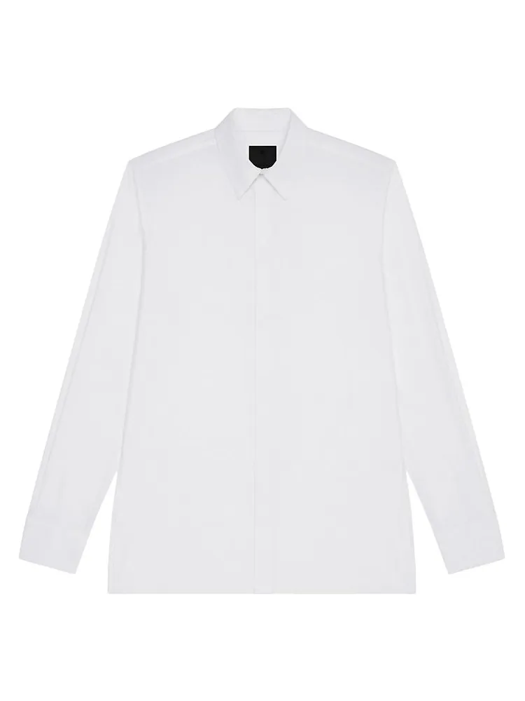 Shirt 4G embroidered poplin