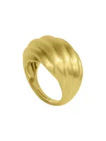 Forme Brushed 22K Yellow Gold Statement Ring