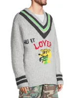 Hurt Lover Wool-Blend V-Neck Sweater
