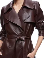 Elicia Vegan Leather Trench Coat