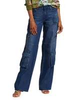 Cay Baggy Denim Cargo Jeans