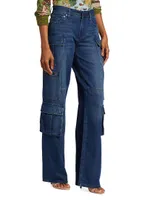 Cay Baggy Denim Cargo Jeans