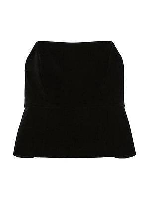 Giubba Strapless Velvet Top