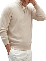 Cashmere Turtleneck Sweater With Zipper