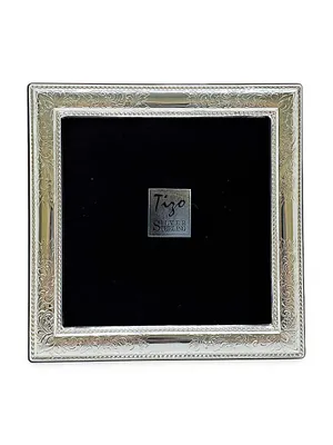 Sterling Silver Engraved Rope Frame