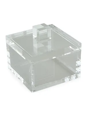 Lucite Clear Box With Knob