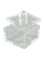 Lucite Clear Box With Knob