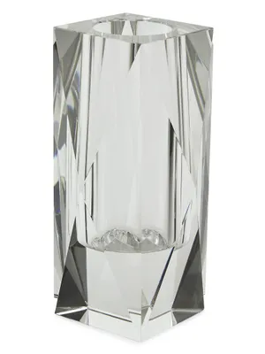 Diamond-Cut Clear Crystal Tall Vase