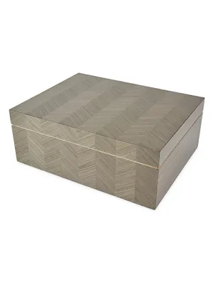 Herringbone Wood Box