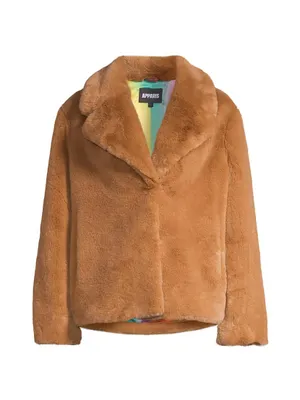 Milly Plant-Based Faux-Fur Coat