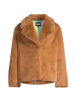 Milly Plant-Based Faux-Fur Coat