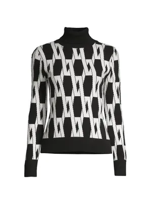 Neve Two-Tone Jacquard Sweater