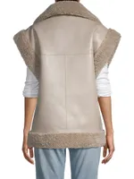 Jay Faux Leather-&-Suede Moto Vest