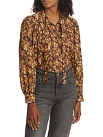 Norma Floral Cotton Voile Blouse