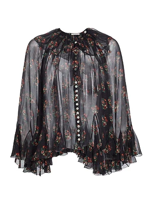 Kahira Floral Silk Blouse