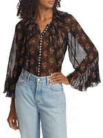 Kahira Floral Silk Blouse