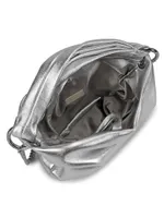 Bonny Metallic Leather Top-Handle Bag