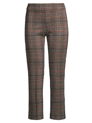 Leo Plaid Cropped Flare Pants