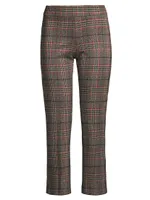 Leo Plaid Cropped Flare Pants