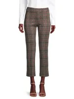 Leo Plaid Cropped Flare Pants