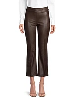 Leo Faux-Leather Crop Pants