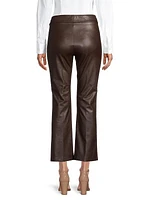 Leo Faux-Leather Crop Pants