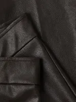 Leo Faux-Leather Crop Pants