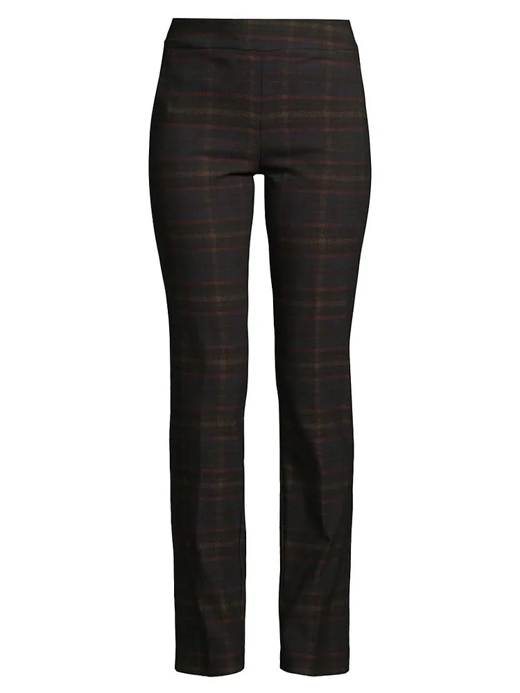 Louis Plaid Straight-Leg Pants