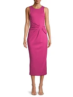 Punto Milano Draped Midi-Dress