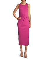 Punto Milano Draped Midi-Dress