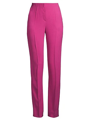 Crepe Straight-Leg Trousers