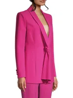 Crepe Knotted Blazer