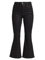 Le Crop Flare Coated Jeans