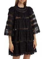 Oralie Lace Tiered Dress