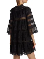 Oralie Lace Tiered Dress