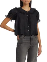 Flute Puff-Sleeve Top
