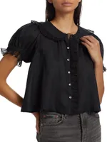 Flute Puff-Sleeve Top