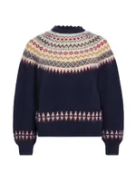 Harvest Fair Isle-Inspired Mohair-Blend Sweater