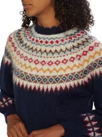 Harvest Fair Isle-Inspired Mohair-Blend Sweater