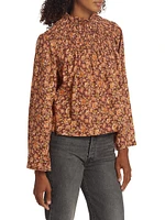 Astilbe Floral Cotton Voile Blouse