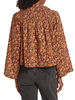 Astilbe Floral Cotton Voile Blouse