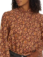 Astilbe Floral Cotton Voile Blouse