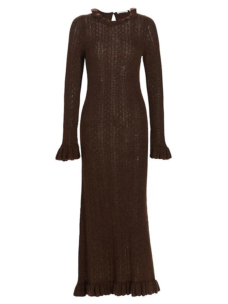 Estella Alpaca-Blend Knit Maxi Sweaterdress