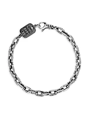 Boat Link Sterling Silver Bracelet