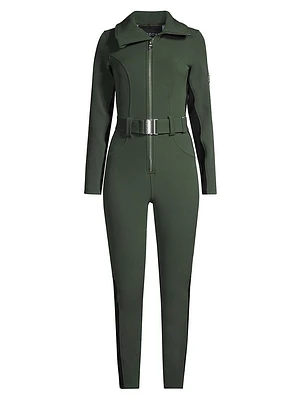 Cordova Belted Stripe Stretch Ski Suit