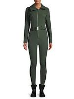 Cordova Belted Stripe Stretch Ski Suit