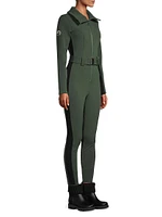 Cordova Belted Stripe Stretch Ski Suit